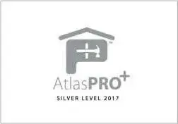 A silver level logo for atlas pro plus